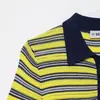 AliExpress Internacional Nova Moda Casual Feminina de Primavera Camisa Polo de Tricô Listrada 9874006