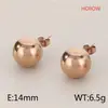 Pendientes Redondos de Perlas Personalizados Unisex en Múltiples Tamaños y Colores, Pendientes Sencillos y Modernos de Acero de Titanio con un Toque de Lujo Ligero y de Alta Gama