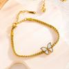 Nuevo Estilo Sin Decoloración Nuevo Estilo Pulsera de Acero de Titanio para Mujer Pulsera Versátil Estilo Ins Joyería Pulsera de Moda Sentido de Chica