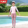 Traje de Baño para Niñas, Traje de Baño de Dos Piezas con Protección Solar, Nuevo Modelo 2025, Manga Larga y Pantalón Largo, para Niñas y Niños Mayores, Traje de Baño para Aguas Termales