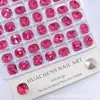 Série K9 Huazi Mesma Cor, Mesmo Número de Cor, Mesmo Corte 8mm Quadrado Grosso Nail Art DIY Brilhante Popular Nail Art Brilhante Pedrarias
