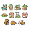 Estilo de Dibujo Animado Juguetón Capibara Insignia de Capibara Exquisito Patrón de Sandía Estanque de Loto Rana Broche de Verano Pequeño Regalo
