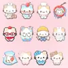 Pegatina de transferencia de gato malvavisco estilo píxel, gatito lindo de dibujos animados, pegatina de decoración DIY estilo ins para funda de teléfono y cuaderno