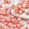 Contas Soltas Quadradas de 7mm Coloridas para Macaron com Furo Grande Feitas à Mão para Pulseira DIY Colar Corrente de Celular Acessórios de Joia Materiais