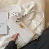 Bolsa Pequena Casual de Celebridade da Internet Bolsa Feminina 2024 Nova Tendência Moda Simples Bolsa de Ombro Textura de Verão Bolsa Transversal com Corrente