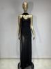 Vestido de fiesta largo con cuello en V y perspectiva de tubo en Europa y América, superventas de Amazon, comercio exterior transfronterizo