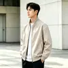Jaqueta cortavento masculina da moda para primavera e outono, corta-vento casual fino versátil para homens jovens e de meia-idade