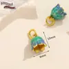 Colgante antiguo de oro estilo chino con cuenta de gota de aceite tridimensional, colgante con material para pulsera de cuentas DIY, collar, joyería