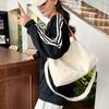 Bolsa de Lona para Mulheres 2026 Nova Moda Grande Capacidade Bolsa Almofada Torrada Estilosa Casual Alça Larga Bolsa Transversal