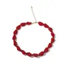 Para Verano Nuevo Tendencia Transfronteriza Fotografía Callejera Personalizado Asimétrico Gota de Agua Conjunto de Collar y Pulsera Nicho Modelo Más Vendido