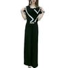 88577 Da Ai Mei Yuan 2025 Verão Nova Moda Blusa Elegante com Gola Franzida Calça Longa Reta de Cintura Alta Estilosa para Mulheres