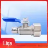 Acessórios Universais para Purificador de Água Válvula de Esfera de Três Vias de Entrada de 1/4 de Polegada 3/8 de Polegada Liga de Latão Válvula Angular de 4 para 2 Corte Único de 1/2 Polegada