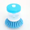 Cepillo para Lavar Ollas, Cepillo Líquido de Cocina, Cepillo para Lavar Platos, Cepillo Multifuncional de Mango Largo, Adición Manual de Detergente para Lavar Ollas
