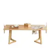 Sofá Pequeño para Apartamento de Madera Maciza de Ratán y Tela, Estilo Madera Natural, de Dos o Tres Plazas, Fila Recta, Sofá Pequeño Casual y Sencillo para Casa de Huéspedes