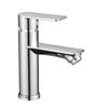 Grifo de Acero Inoxidable con Boquilla Extendida para Agua Caliente y Fría, Lavabo, Gabinete de Baño, Grifo para Fregadero de Baño, Grifo Color Gris Electroplateado