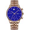 GENEVA Relógio Masculino Criativo Sol Lua Estrela Sete Bolas Pulseira de Aço Mostrador Grande Calendário de Negócios Relógio de Quartzo Masculino