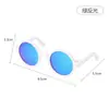 Gafas para Mascotas Gato Perro Mini Montura Redonda Gafas de Sol Figura de Muñeca Gafas Decorativas para Tomar Fotos Accesorios de Disfraz para Mascotas