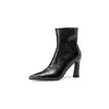 ¡Serie de tacones ultra altos! Nuevo modelo Otoño/Invierno 2026, piel de vacuno de capa superior, cremallera lateral, botines de tacón de aguja de 8.5 cm, envío discreto