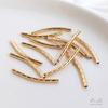 Tubo Curvo Facetado Forma de S que Conserva el Color Relleno de Oro de 14K Cuerda para Pulsera Hecha a Mano DIY Accesorios de Joyería Materiales