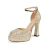 1188B Impermeables Plataforma Tacón Grueso Correa Única Mary Jane Tacones Altos Zapatos de Boda para Mujer Plataforma Impermeable Tacón Súper Alto Zapatos Barbie