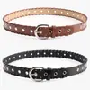 Cinturón Unisex Personalizado de Estilo Europeo y Americano Transfronterizo Diseño de Nicho Perforado Hueco Versátil Decorativo para Jeans Cinturón de Mujer