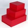 Caja rígida rectangular de papel duro con diseño de cielo y tierra naranja, caja de embalaje con lazo y regalo para negocios. Caja rígida con diseño de cielo y tierra.