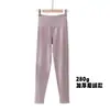 Calças de Outono para Meninas Cor Sólida Algodão Antibacteriano Femininas de Cintura Alta Quentes Outono e Inverno Extra Longas Controle de Barriga Leggings Finas para Mulheres