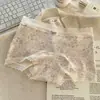 Encaje Exquisito Lazo Estilo Pastoral Ins Suave Cera Fresco Ropa Interior Categoría Femenina a Algodón Sin Costuras Transpirable Calzones Mujer