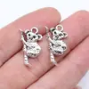 22Xmm 1.5g Prata Antiga DIY Acessórios para Colar Pulseira Pingente de Animal Fofo Urso Coala