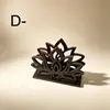 Porta-Guardanapos de Madeira Criativo, Porta-Lenços Retrô Vazado, Suporte de Armazenamento para Mesa Doméstica, Clipe de Lenço em Forma de Lótus de Futebol