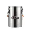 Cubo Aislado Sheraton de Acero Inoxidable 304 Engrosado con Pico Único y Tapa, Cubo para Aceite, Cubo para Arroz, Contenedor de Agua para Té de Leche
