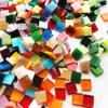 1cm diy vidro colorido translúcido lâmpada Tiffany mosaico de mica vitral opaco porta-velas de mesa lâmpada de mesa feita à mão