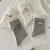 Nuevos calcetines de verano, resistentes al olor, versátiles calcetines de media pantorrilla con flocado de dibujos animados, calcetines de algodón estilo japonés para principios de otoño con cachorros de dibujos animados apilados