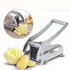 Máquina cortadora de patatas transfronteriza, de acero inoxidable, manual, para uso doméstico, para cortar pepinos y patatas fritas multifunción.