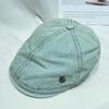 Vintage Washed Old Denim Forward Hat Feminino Primavera e Verão Estilo Coreano Rosto Pequeno Casual All-match Anti-pintor Boina