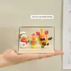Caja de Exhibición de Figuras Lindas Soporte de Exhibición de Cajas Sorpresa Almacenamiento Adornos Pequeños Vitrina para Figuras Caja de Almacenamiento Transparente de Acrílico a Prueba de Polvo