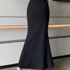 Falda para Mujer Nueva Moda Coreana Estilo Occidental Combinable Falda de Cadera Cintura Alta Adelgazante Color Sólido Falda de Cola de Pescado en stock Venta al por Mayor