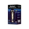 Cortapelos eléctrico Kemei KM-700Y metal patrón de cabeza de anciano tallado Cortapelos LCD Pantalla digital LCD Cortapelos USB