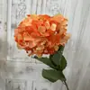 Serie naranja de flores artificiales flores de boda color de otoño hortensia falsa rosa flores de boda fila fábrica de flores al por mayor