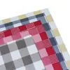 Estilo europeu poliéster impermeável placemat antiderrapante Western placemat doméstico xadrez isolado mesa de jantar de duas cores tapete transfronteiriço atacado