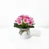 25 Peças Roxo Violeta Pequeno Corda de Cânhamo Vaso Simulação Bonsai Casamento Hotel Salão de Auditorium Decoração Plástico Flor Artificial Vaso Pequeno Ornamento