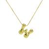 Amazon Venta Caliente 18k Latón Esmalte Globo Burbuja Lindo Gordito 26 Letras Inglesas Colgante Collar