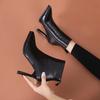 Botas Martin para mujer 2023 otoño e invierno Nuevo estilo coreano punta afilada cremallera trasera tacón alto botines de tobillo tacón de aguja moda botas de mujer