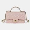 Bolso de Mujer Nuevo Cuero Genuino Capa Superior Piel de Vaca Estilo Chanel Cadena Bolso de Mano de Alta Gama Bolso de Hombro Bolso Cruzado Bolso para Ir al Trabajo