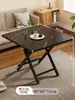 Mesa plegable, Mesa de comedor para uso doméstico, Mesa para apartamentos pequeños, Mesa redonda simple, Mesa portátil para viviendas de alquiler, Mesa portátil para exteriores para montar puestos, Mesa cuadrada para comer