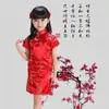 Cheongsam de Ciruela y Bambú para Niños de Verano 2001-3 Traje Tang para Niñas Vestido de Princesa Estilo Étnico Niña Ropa de Presentación Guzheng para Niños Grandes