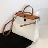 Bolso de Gran Capacidad para Mujer Bolso Grande 2021 Nuevo Bolso de Hombro Tote Bolso Cruzado de Lona Bolso Kelly Portátil de Gama Alta