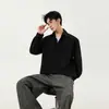 Nuevo top jacket de alta calidad a rayas, estilo coreano casual suelto, nuevo de principios de otoño 2026 para hombre, imitación de dos piezas