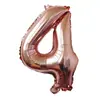 Versión Americana Cuerpo Delgado 32 pulgadas Número Globos de Papel de Aluminio Color Degradado Oro Plata Oro Rosa Globos Numéricos Venta al por Mayor