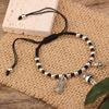 Pulsera Artesanal Estilo Nacional para Hombres y Mujeres Retro Todo-partido Pulsera Ajustable Elefante Pez Pequeño Doble Capa Correa Mori Accesorios
